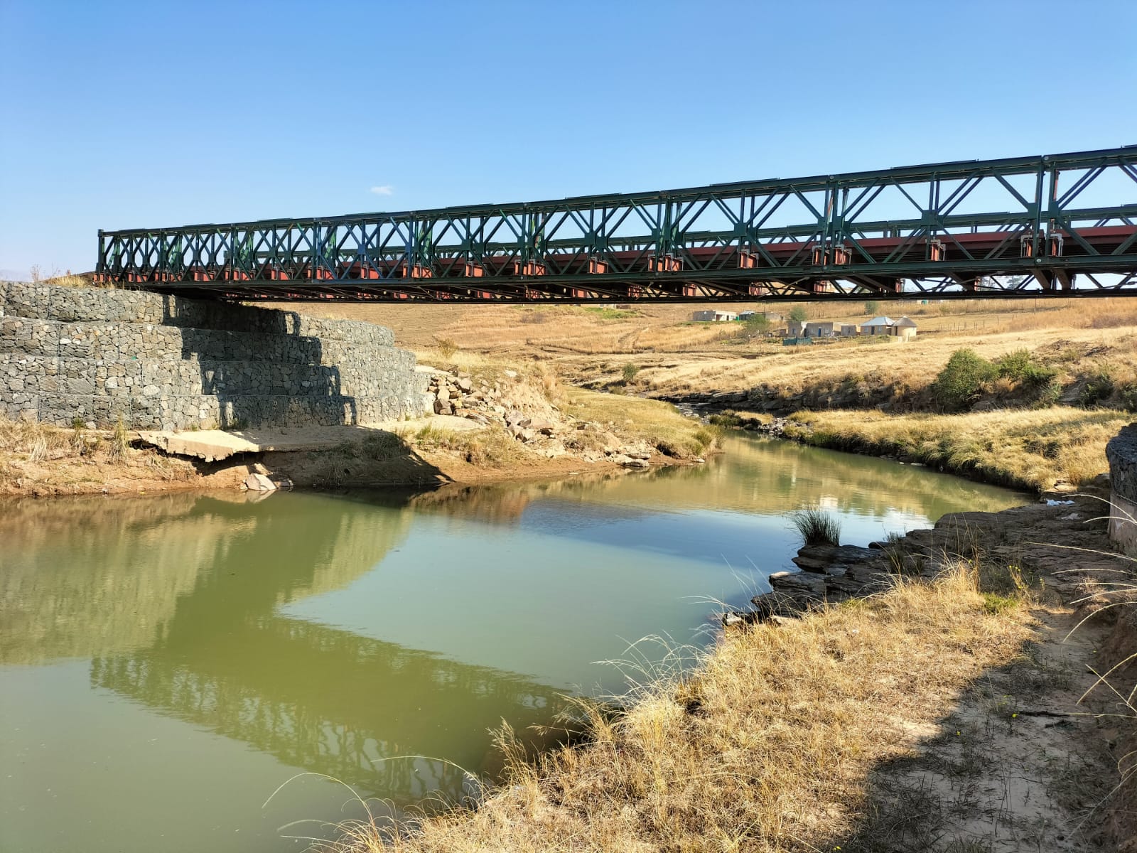 Completed Bailey bridge installation